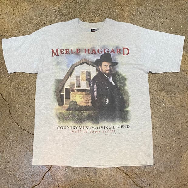 미국 빈티지 Merle haggard 멀 해거드 프린팅 반팔티