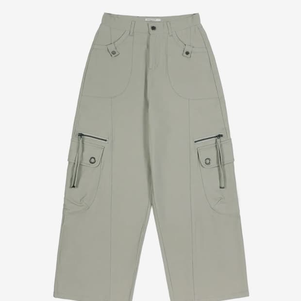 크로스 포켓 카고 팬츠 (ASH KHAKI) F25ZD976