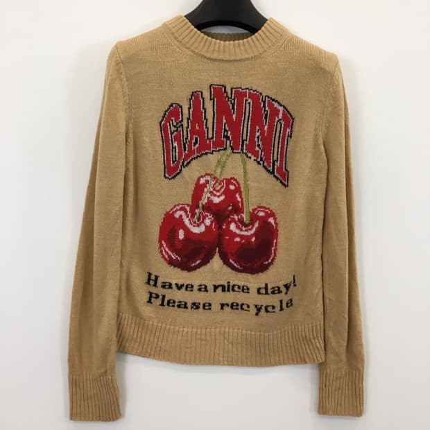 GANNI 가니 안타르시아 체리 울니트 S 