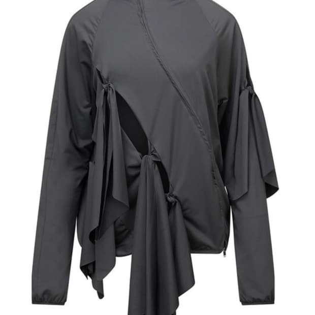 NACHE TIE JERSEY JAKET 차콜