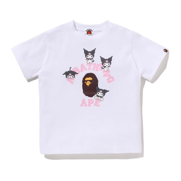 산리오 X 베이프 쿠로미 티셔츠 화이트 S사이즈