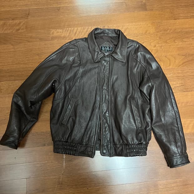 빈티지 레더 자켓 브라운
