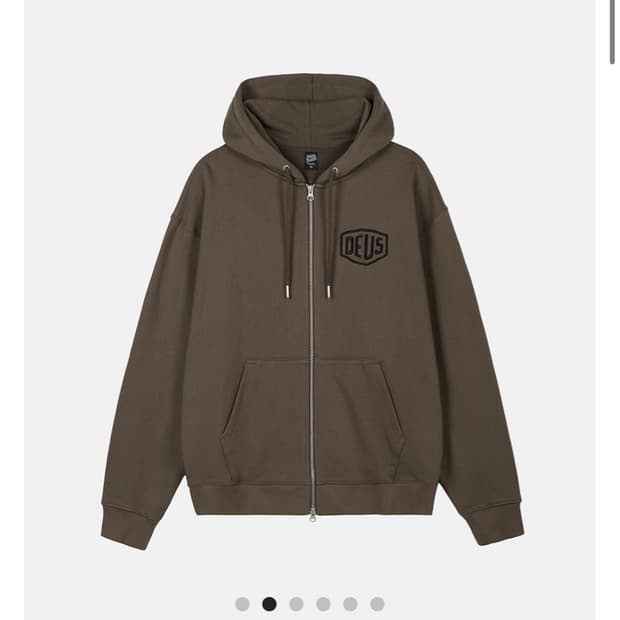 Deus College Address Hoodie Zipup_Olive