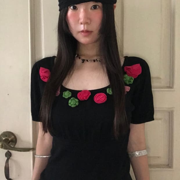  vintage flower knit