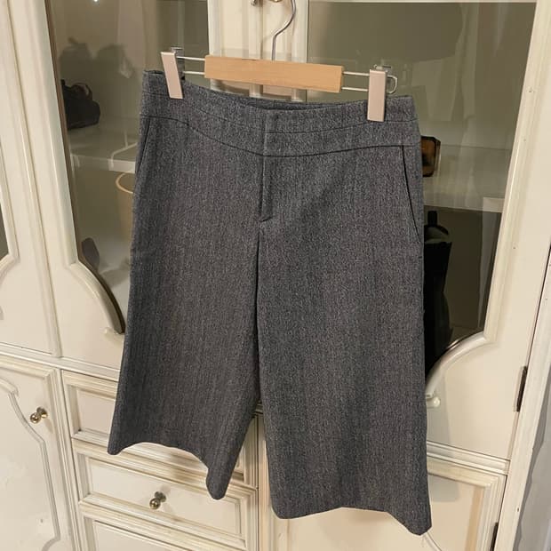 vintage herringbone wool half pants