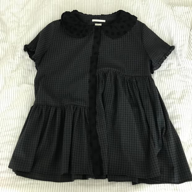 타입서비스 텍스처 카라 탑 블라우스 (os size)