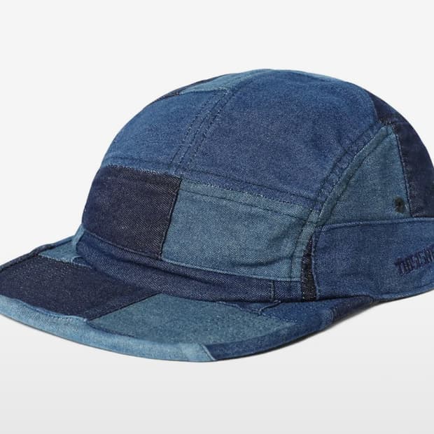 디스이즈네버댓 Washed Denim Pacth Work Cap Blue