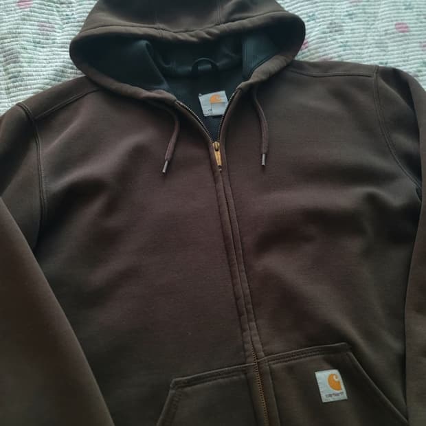 칼하트 써멀 레인디펜서 후드집업 다크브라운