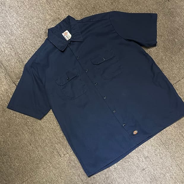 (XL) Dickies 디키즈 반팔 워크 셔츠 네이비