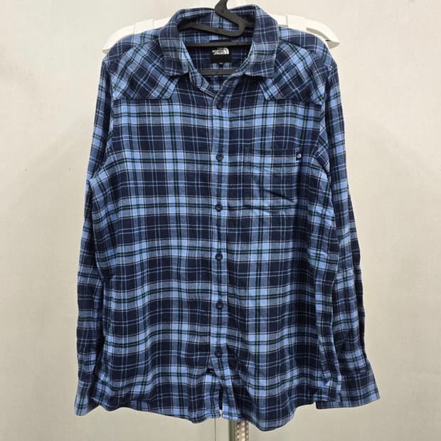 [정품/100(L)] 노스페이스 남성 체크 셔츠