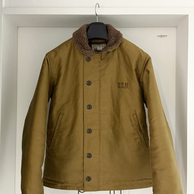 [40/극미] 버즈릭슨 N-1 덱자켓 카키 데모텍스 BR15345