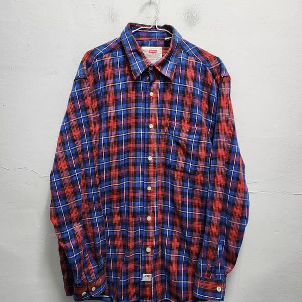 90s 리바이스 플란넬 체크셔츠 XXL