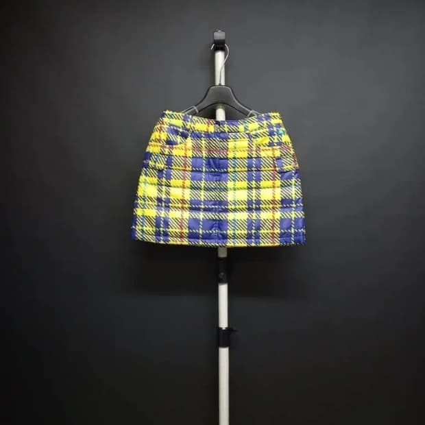 르꼬끄골프 체크 패딩 스커트 69.55