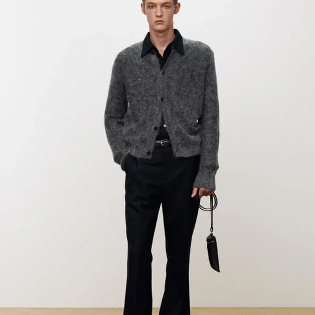 토니웩 울 모헤어 가디건 멜란지 그레이(L)