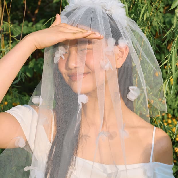 포지베일 white lilac veil