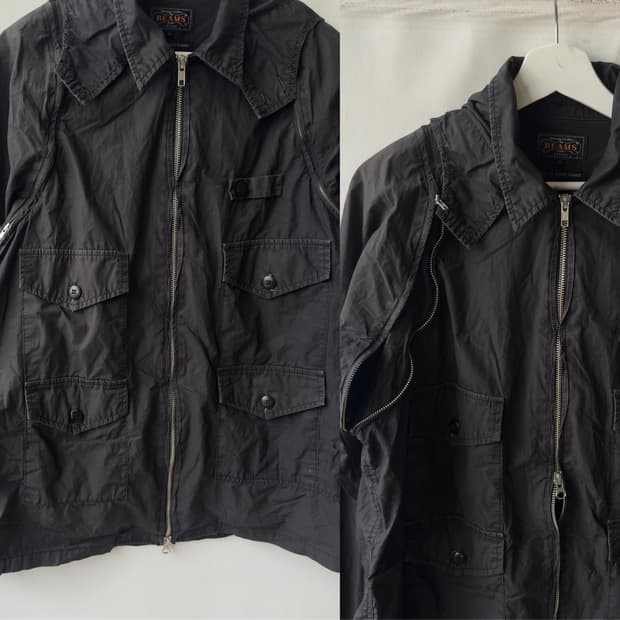 [BEAMS] Military Hooded Field Jacket