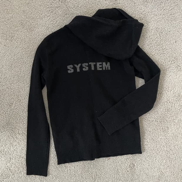 vintage system wool hoody knit