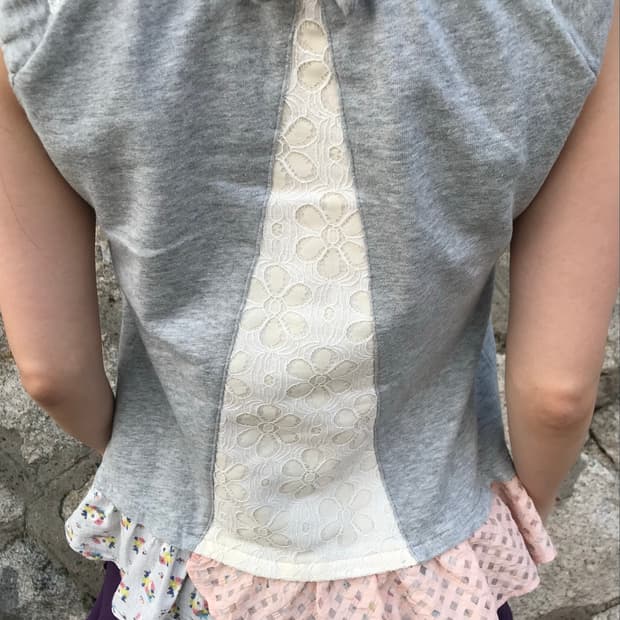 vintage pocket ribbon sleeveless 
