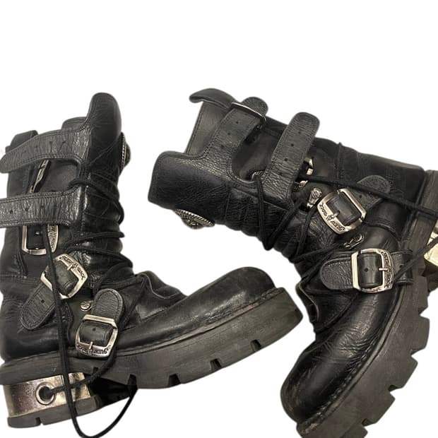 뉴락 빈티지 4버클 부츠