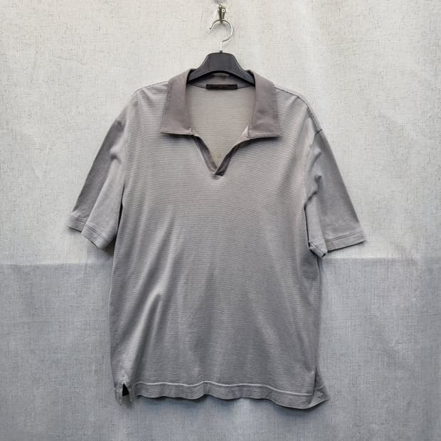 루이비통 스트라이프 반팔 카라 티셔츠