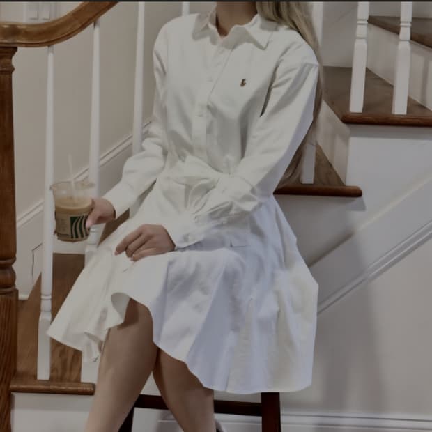 폴로랄프로렌 멀티포니 옥스포드 셔츠 원피스 S _ 여성