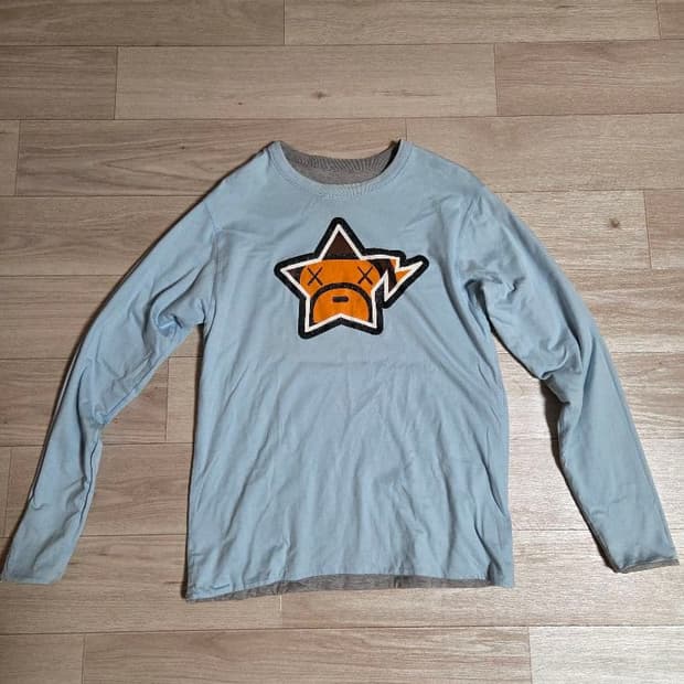 베이프 X 카우즈 베이비 마일로 리버서블 롱슬리브 티셔츠