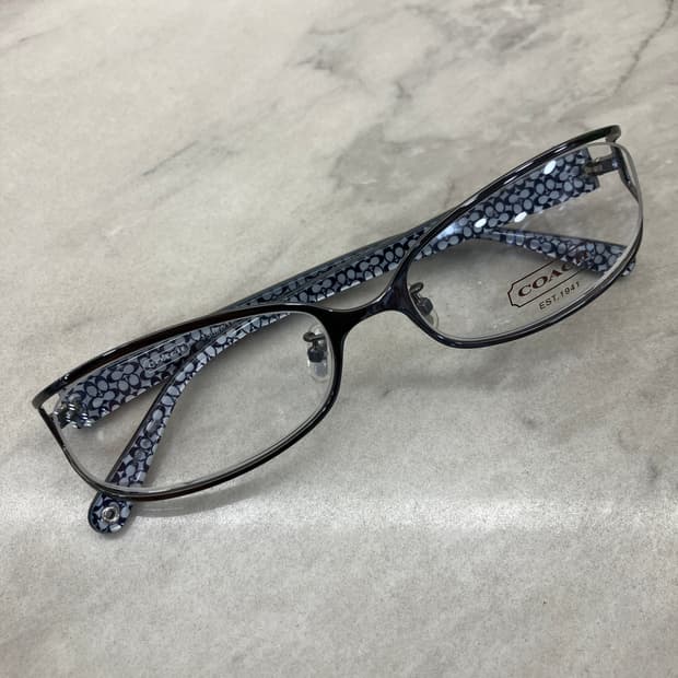 B45 코치 COACH 사이드 와이어 오벌 메탈테 안경
