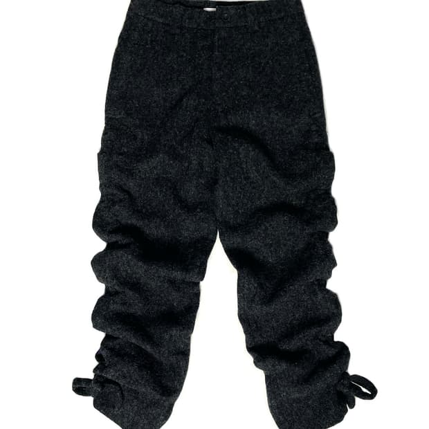 Issey Miyake 셔링 울 팬츠 