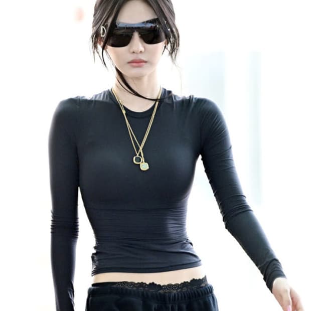 에스파 닝닝 스킴스 롱슬리브 xs
