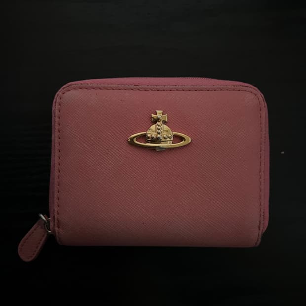 비비안 웨스트우드 코랄핑크 카드지갑 