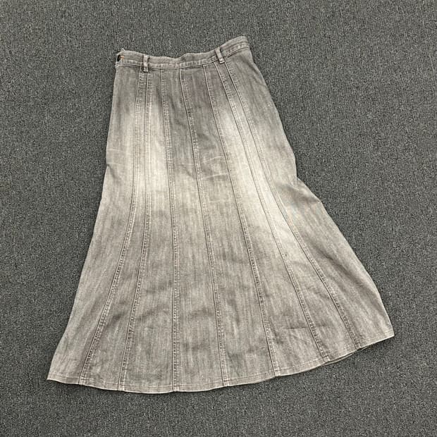 OS)Japanese vintage 그레이 데님 롱스커트