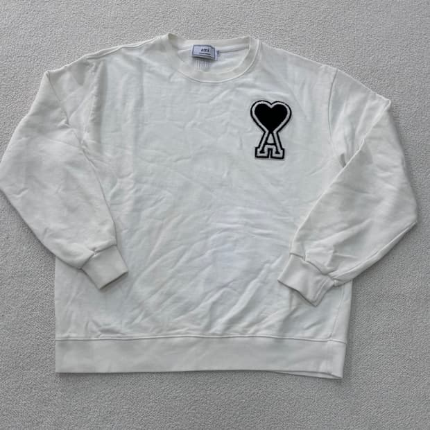 XXL 빈티지 하트패치 맨투맨 티셔츠 0311E