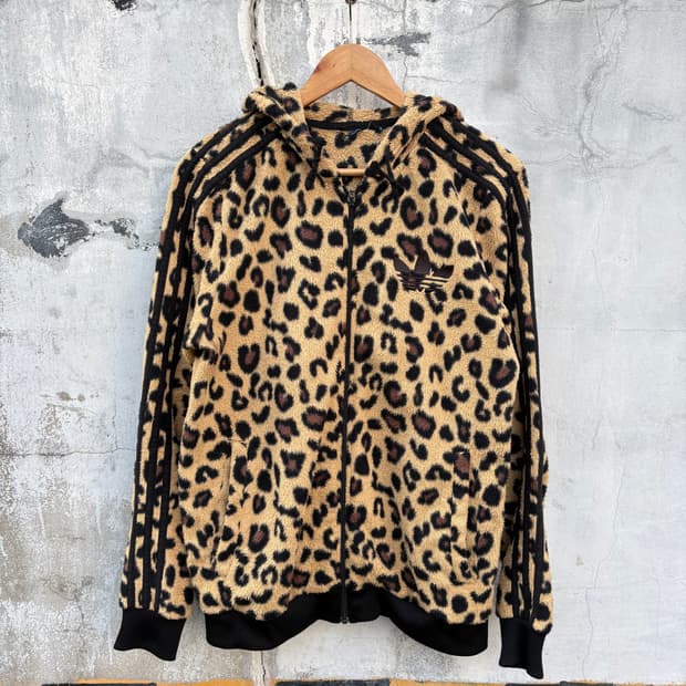 Adidas 아디다스 레오파드 호피 플리스 후리스 자켓