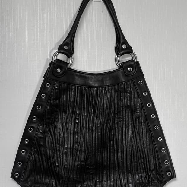 빈티지 양가죽 가방 펑크 가방 숄더백 블랙 유니크 