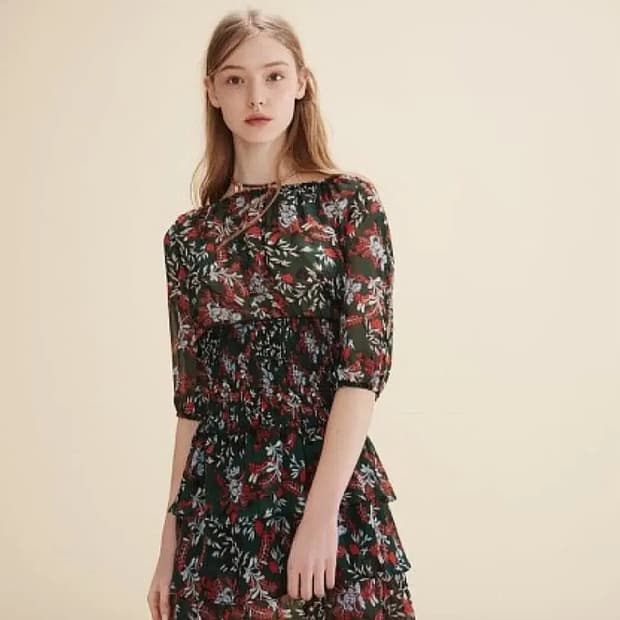 maje 마쥬 원피스 투웨이 프릴 시스루 (2사이즈/55) 상태최상