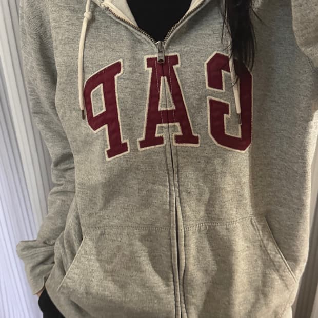 갭 그레이 후드집업 XL