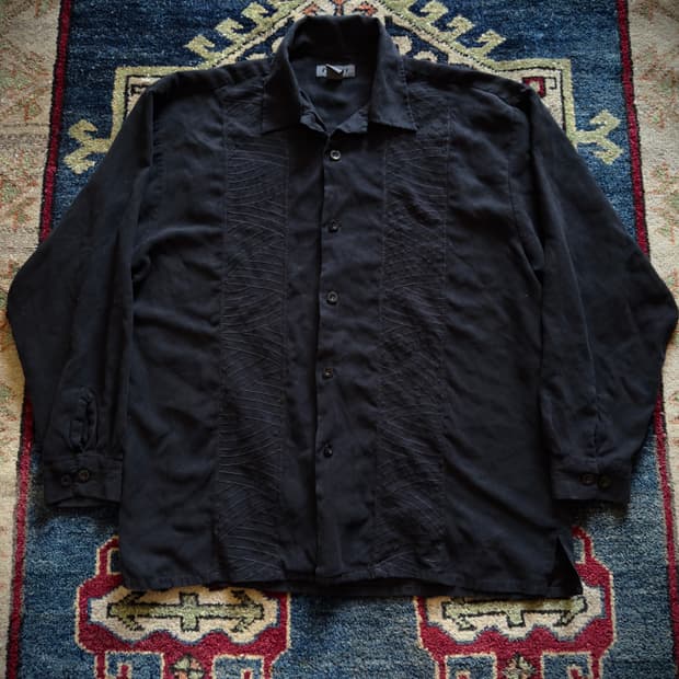 Guayabera black Shirt