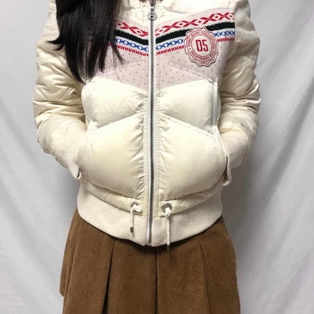 빈티지 푸부 화이트 패딩