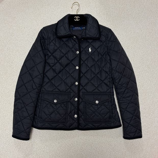 폴로 랄프로렌 블랙 퀼팅 자켓 XS