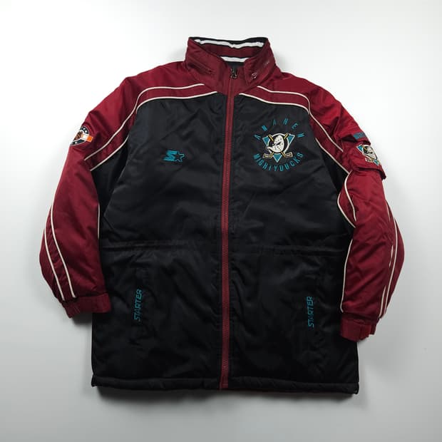 스타터 NHL 애너하임 덕스 빅로고 아이스하키 점퍼 (XL)