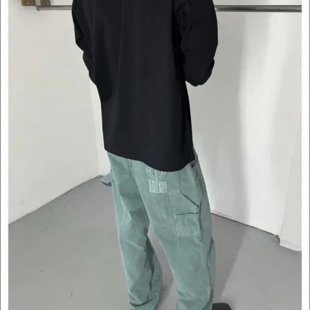 플라스틱프로덕트 페인터 데님 팬츠 에메랄드 M