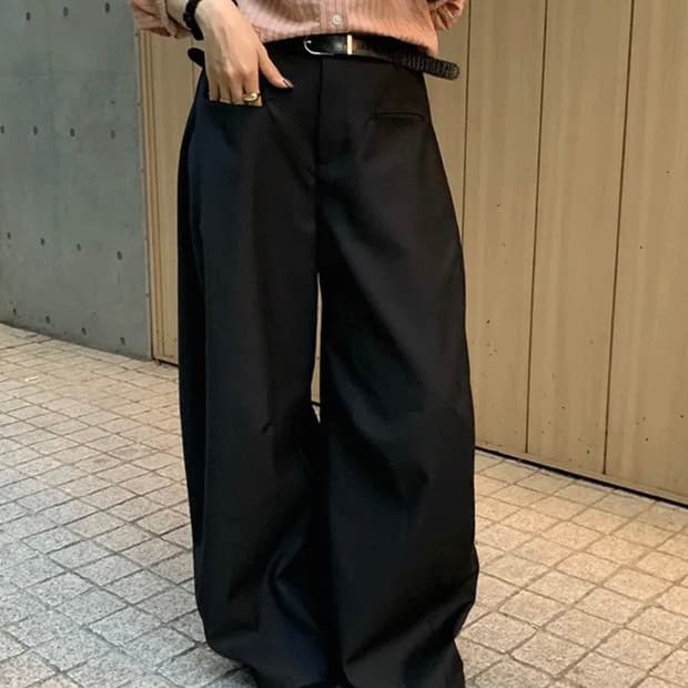 유이니 Silky curved pants(s)