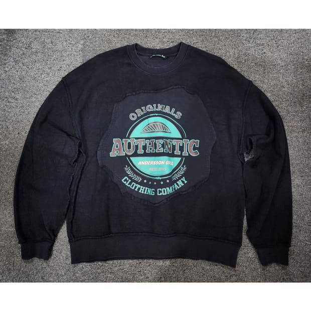 앤더슨벨 어센틱 로고 맨투맨 L