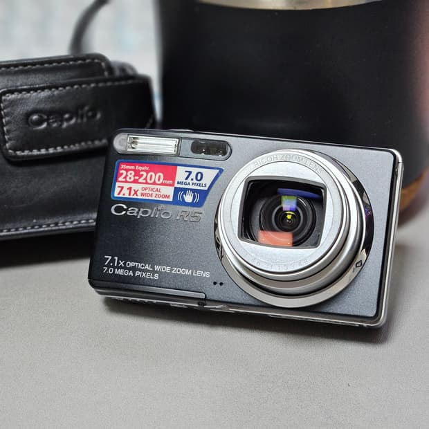 리코 카프리오 R5 빈티지 디카 정품 파우치 포함