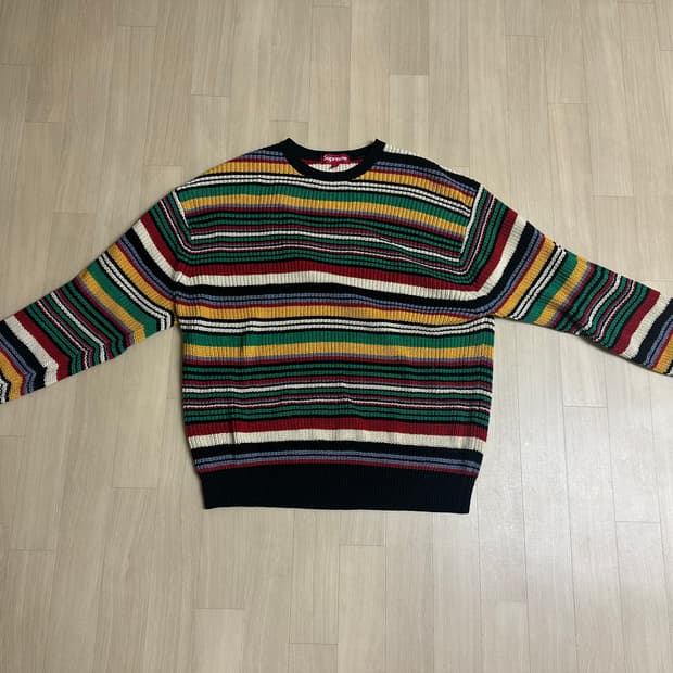 [XL] 슈프림 스몰 박스 립드 스웨터 멀티컬러 23FW