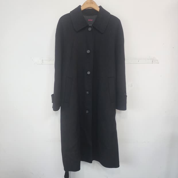 SOUP 핸드메이드 롱 코트 블랙