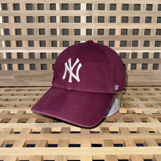47 뉴욕 양키스 버건디 캡