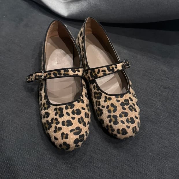 호피 메리제인 플랫슈즈