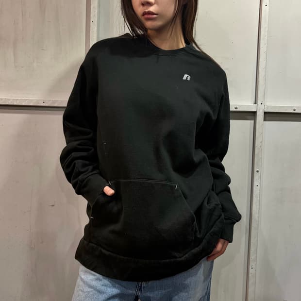 90s RUSSELL black sweat shirt