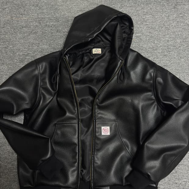 빈티지 후드 가죽자켓 (Backers)